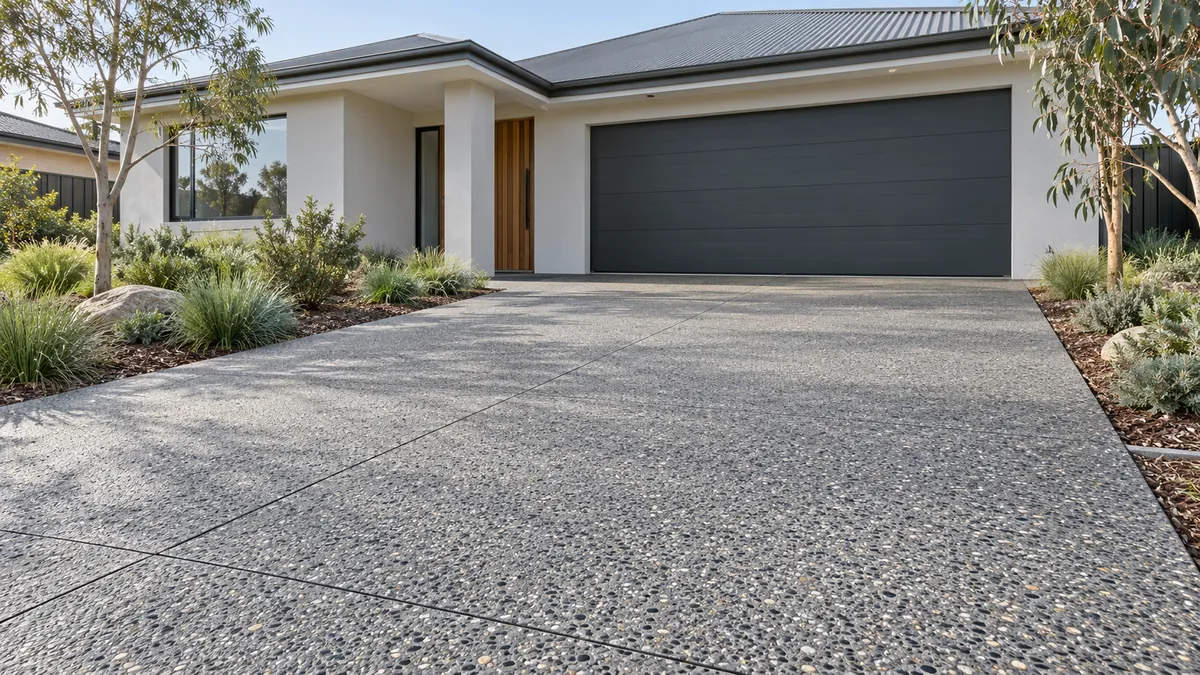 Residential concreting work at an Australian home
