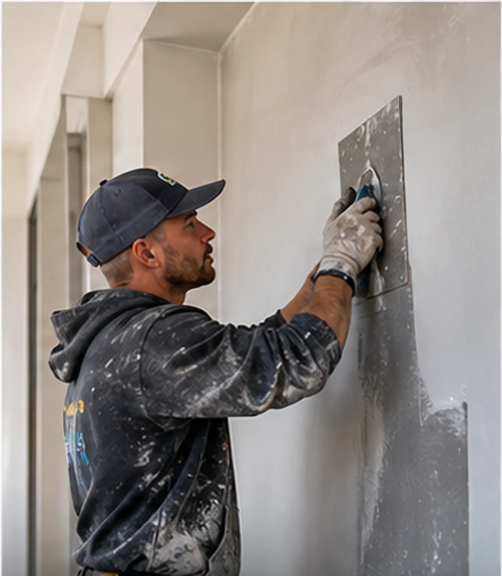 Residential plastering work at an Australian home