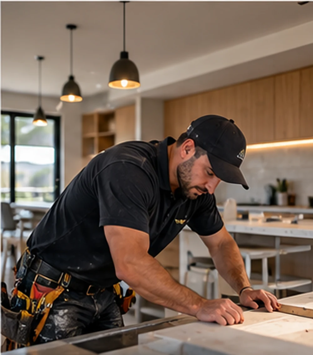 Residential renovations work at an Australian home